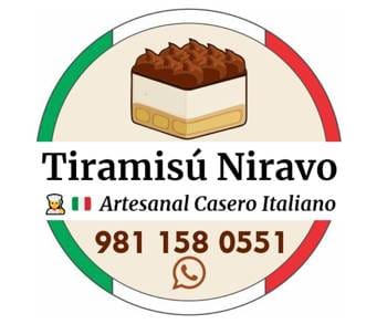 Logo Alternativo Tiramisu Niravo Casero Artesanal Italiano
