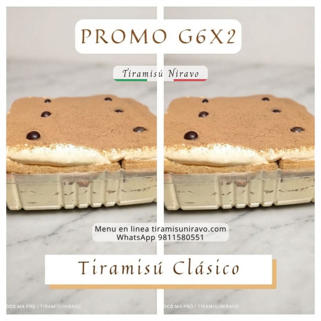 Tiramisú Promo 2 Charolas G6 1 Tiramisú Promo 2 Charolas G6