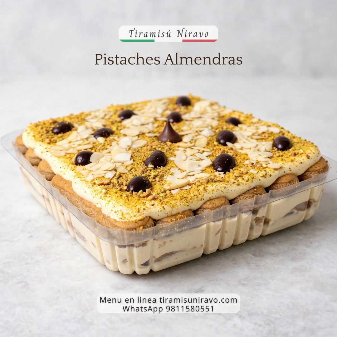 TIRAMISU PISTACHES ALMENDRAS G10 NIRAVO ORIGINAL ITALIANO