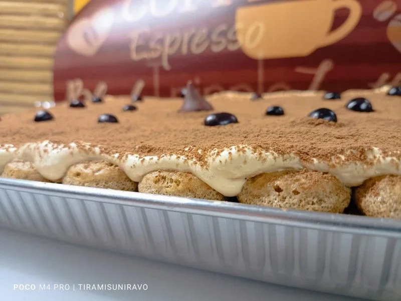 Tiramisú G12 2 Capas para 10-12 personas en Charola o Bandeja Familiar