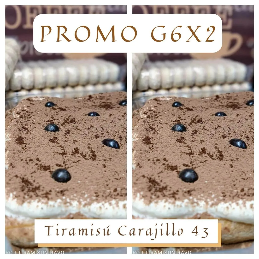 Tiramisú Promo 2 Charolas G6 Carajillo 43