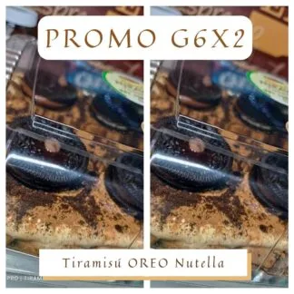 Tiramisú Promo 2 Charolas G6 Oreo c/s Nutella