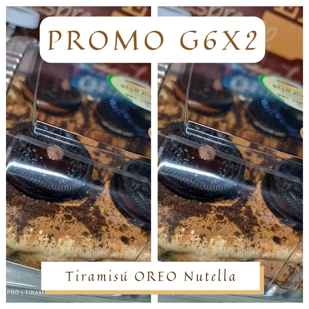 Tiramisú Promo 2 Charolas G6 Oreo c/s Nutella