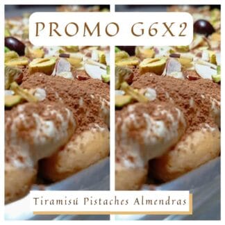 Tiramisú Promo 2 Charolas G6 Pistaches Almendras