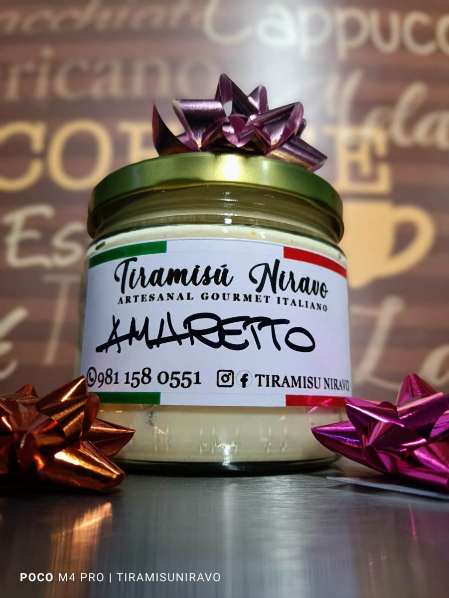 Tiramisú Gourmet Amaretto Almendras en Frasco de Vidrio 1 Tiramisú Gourmet Amaretto Almendras en Frasco de Vidrio