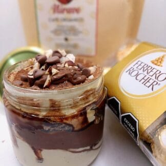 Tiramisú Gourmet Ferrero Rocher Nutella en Frasco de Vidrio