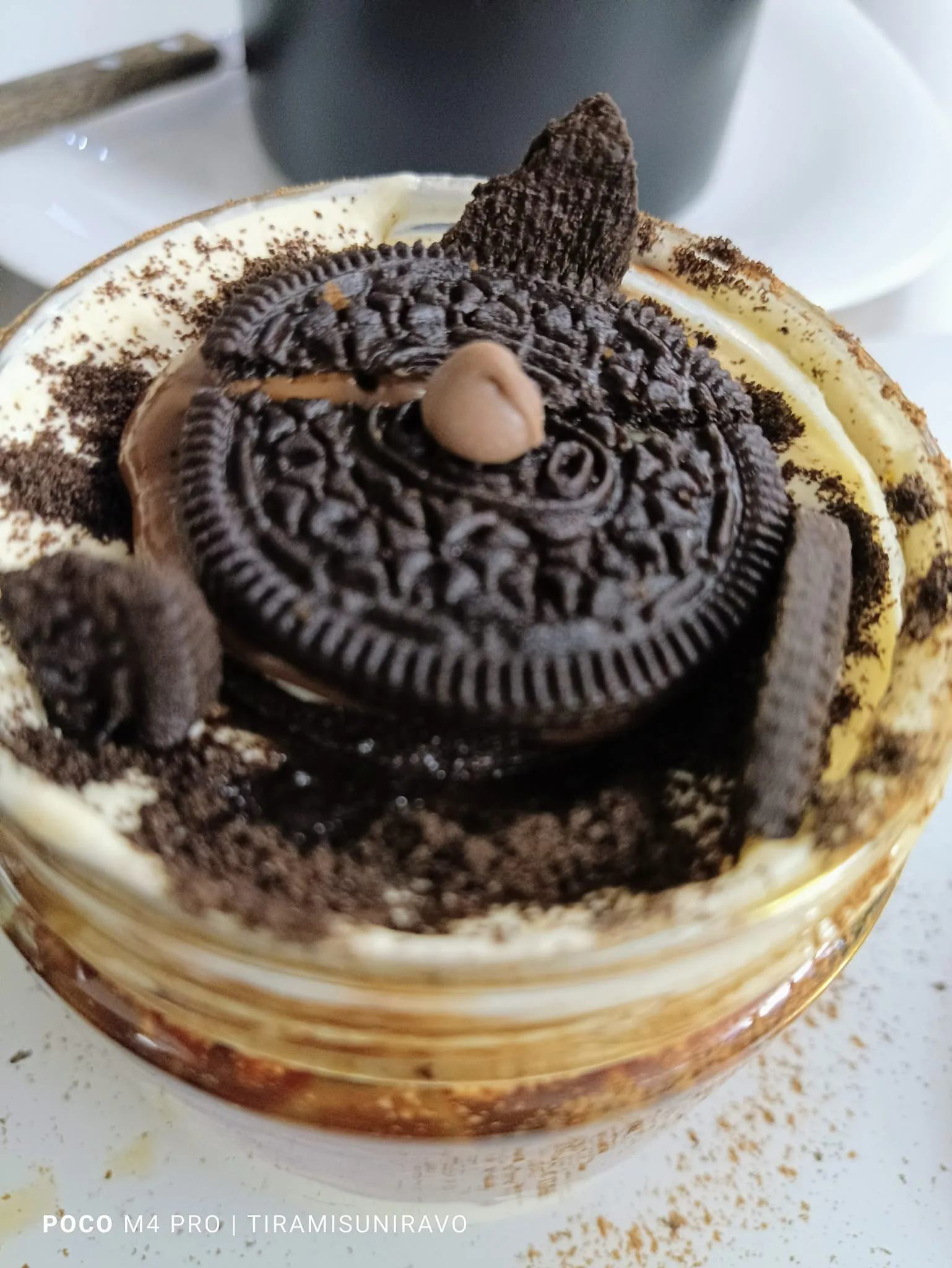 Tiramisú Gourmet Oreo c/s Nutella en Frasco de Vidrio